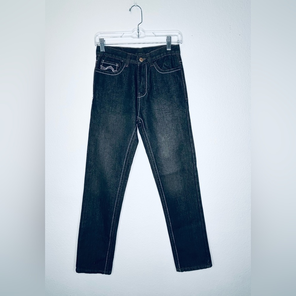 American Hawk Boys Skinny Fit Black Jeans